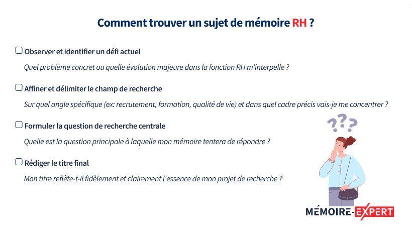 Comment trouver un sujet de mémoire RH ?