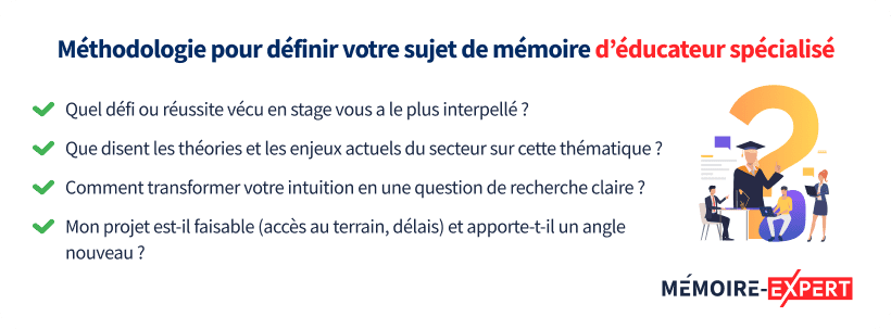 Méthodologie pour définir votre sujet de mémoire d’éducateur spécialisé